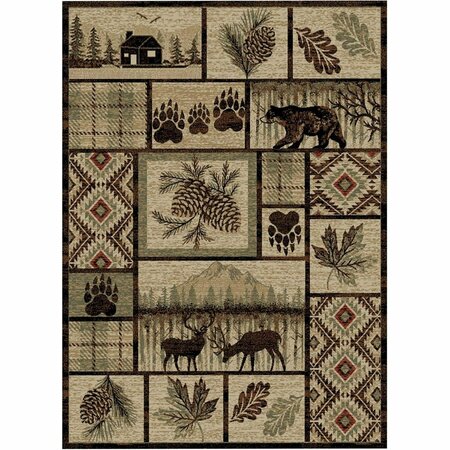 MAYBERRY RUG 2 ft. 3 in. x 3 ft. 3 in. Keystone Rectangle Area Rug, Multi Color AD6451 2X4